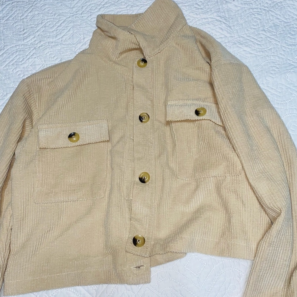 Crop corduroy jacket